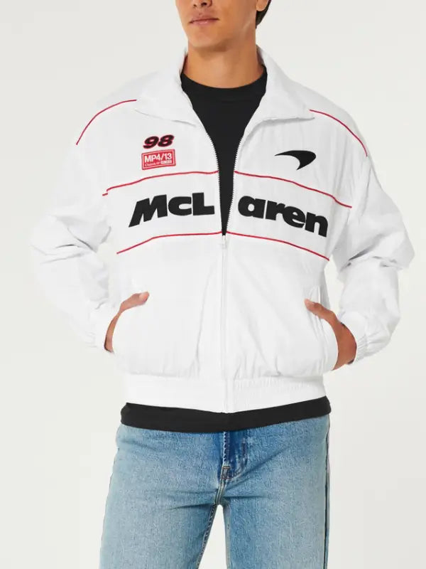 Hollister white jacket discount