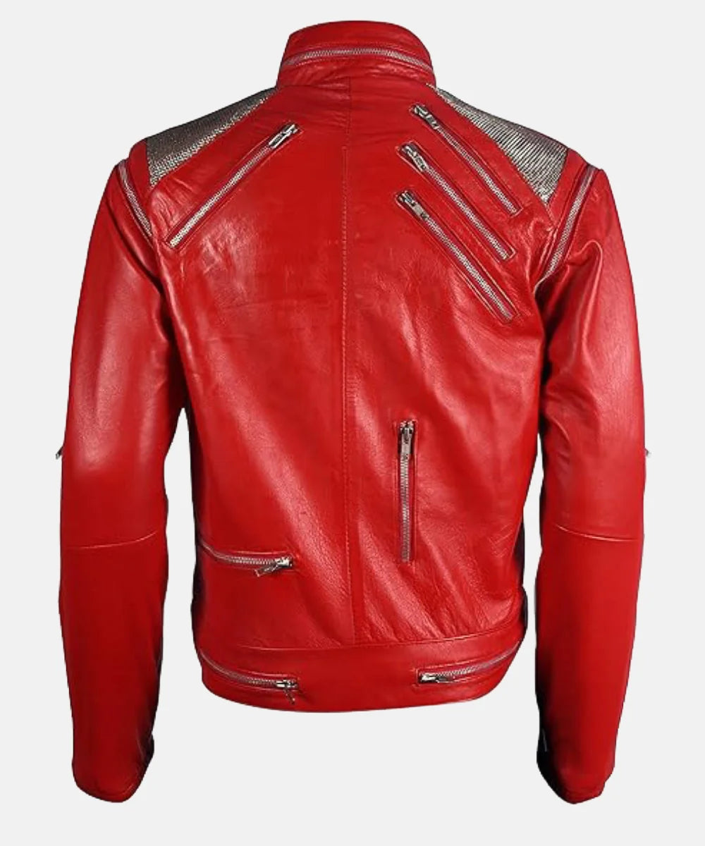 ShopMichaelJacksonBeatItRedLeatherJacket