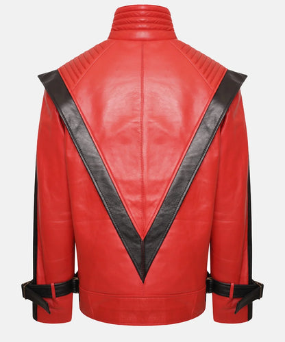 ShopMichaelJacksonThrillerRedLeatherJacket