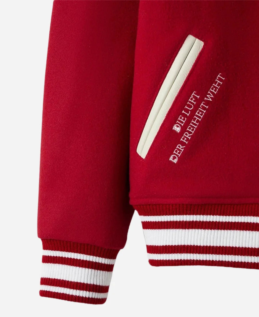 Shop October’s Very Own 2024 OVO Campus Stanford Red Bomber Jacket