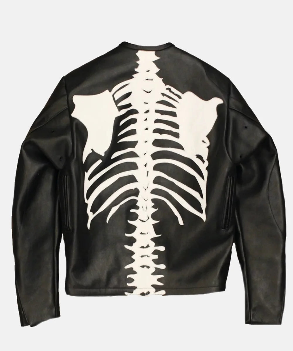 ShopUsherPunisherSkeletonVanson amp FGBone nbsp BlackLeatherCafeRacerJacket