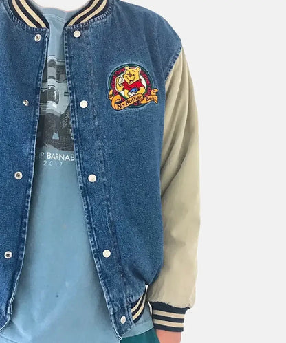 ShopWinnieThePoohDenimVarsityJacket