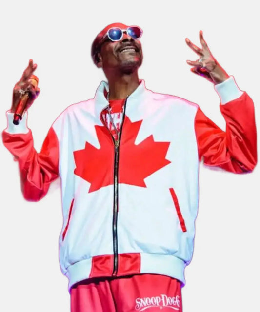 SnoopDoggCaliToCanadaTour2024CanadianFlagBomberJacketSale