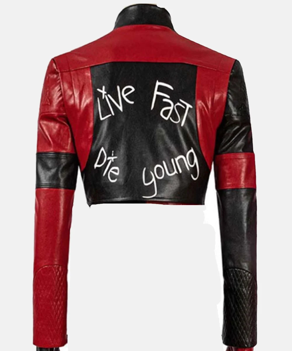 SuicideSquadHarleyQuinnCropRedJacket