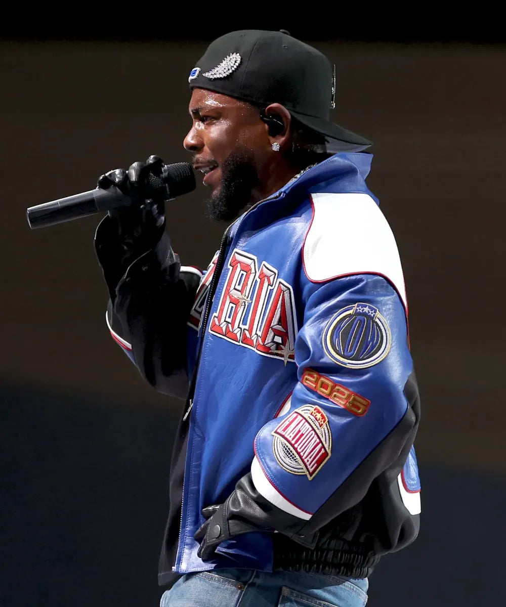 SuperBowlLIXKendrickLamar_sMulticolorLeatherJacket
