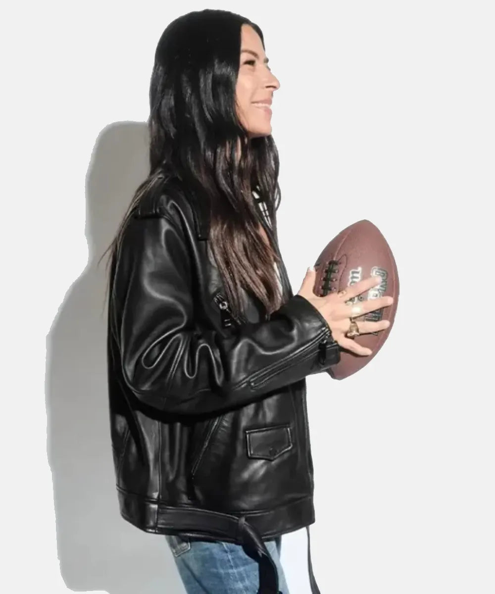 SuperBowlLIXTabithaOversizedLeatherMotoJacketblack