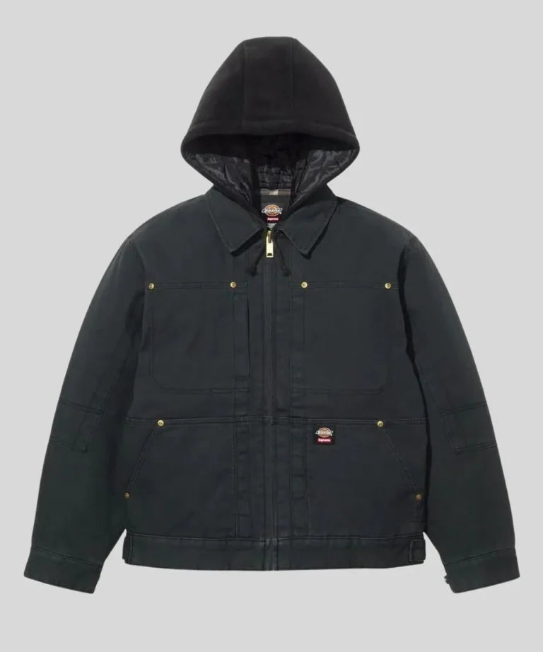 SupremexDickiesWorkHoodedJacketBlack