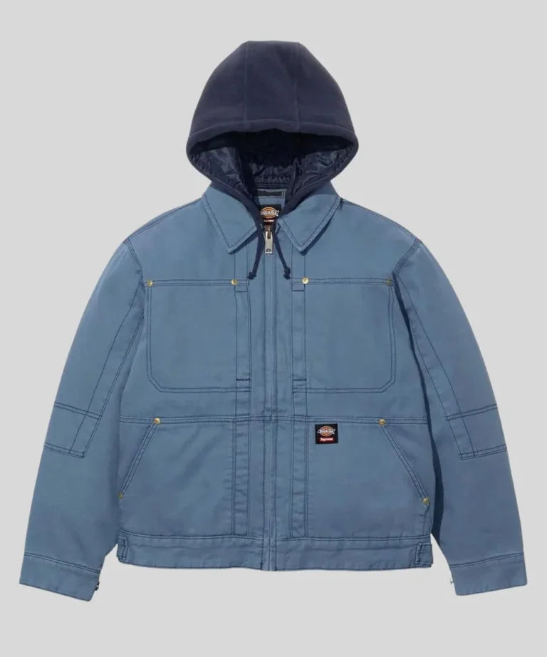 SupremexDickiesWorkHoodedJacketBlue