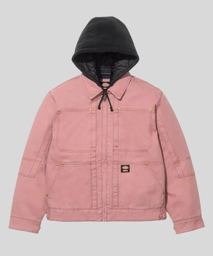 SupremexDickiesWorkHoodedJacketPink