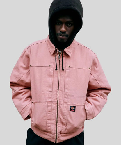 SupremexDickiesWorkHoodedPinkJacket