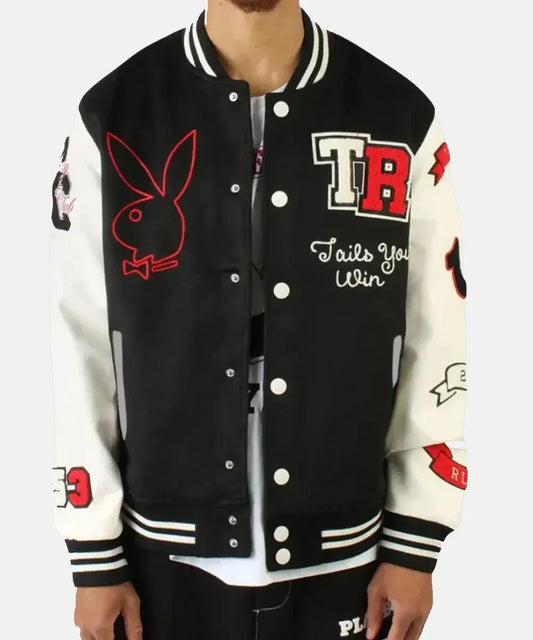 TRUERELIGIONXPLAYBOYGOODBUNNYVARSITYJACKET