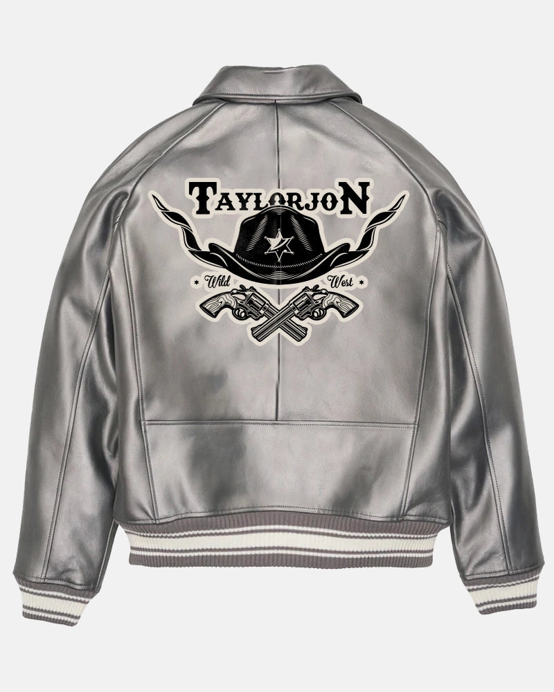 Taylorjon Limited EditionIconic Metallic Leather Jacket