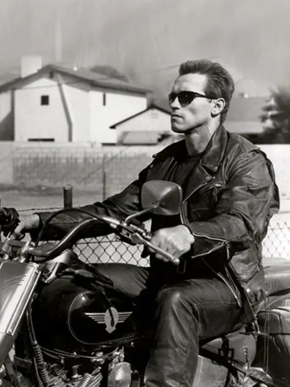 Terminator 2 Judgment Day Arnold Schwarzenegger Leather Jacket