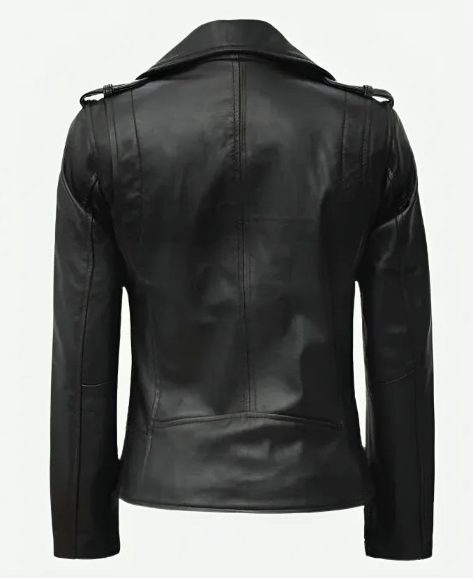 TheBoysS04KimikoMiyashiroKarenFukuharaBlackLeatherMotorcycleJacket