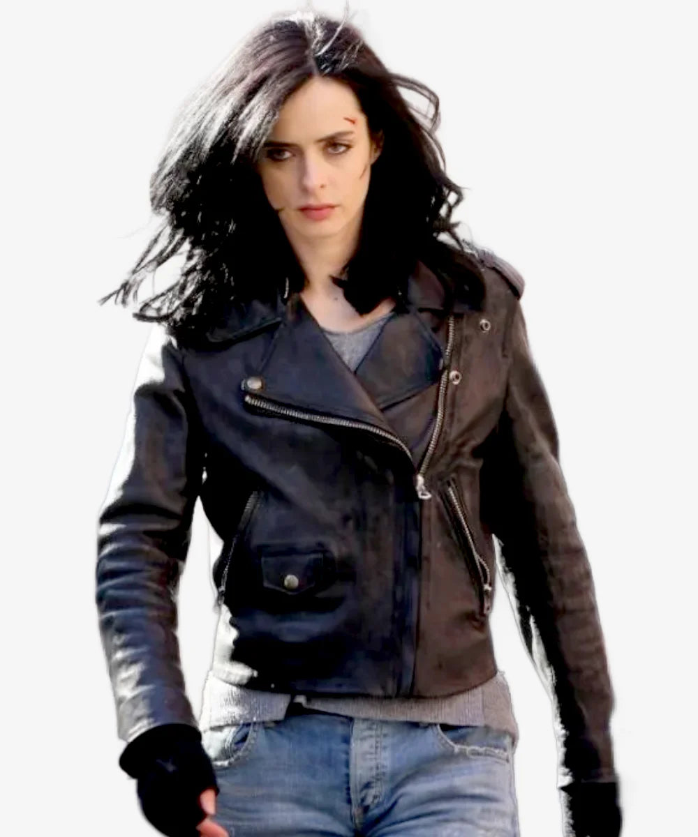 TheDefendersKrystenRitterJessicaJonesBikerLeatherJacket