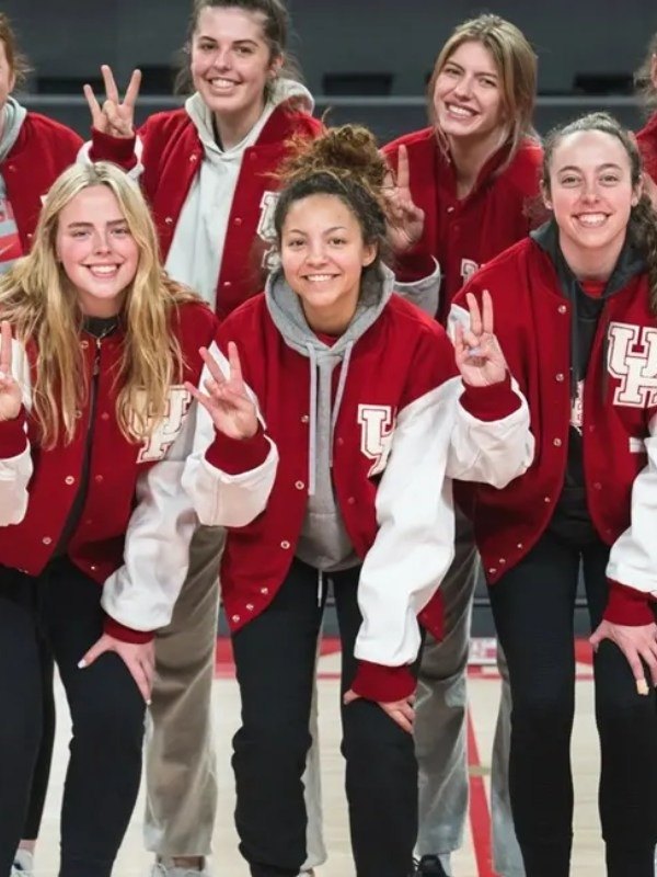 The University of Houston Red and White Letterman Jacket