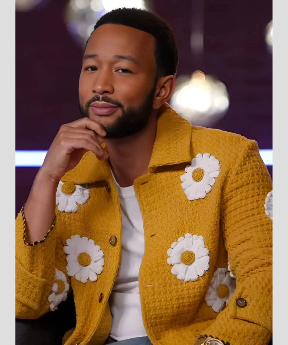 The Voice John Legend S27 Daisy Appliqué Jacket Yellow