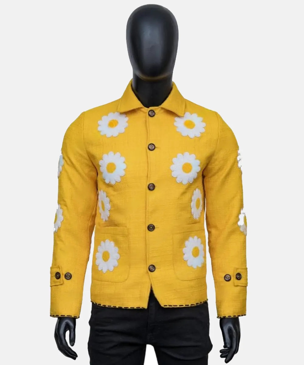 John Legend The Voice S27 Yellow Daisy Appliqué Jacket
