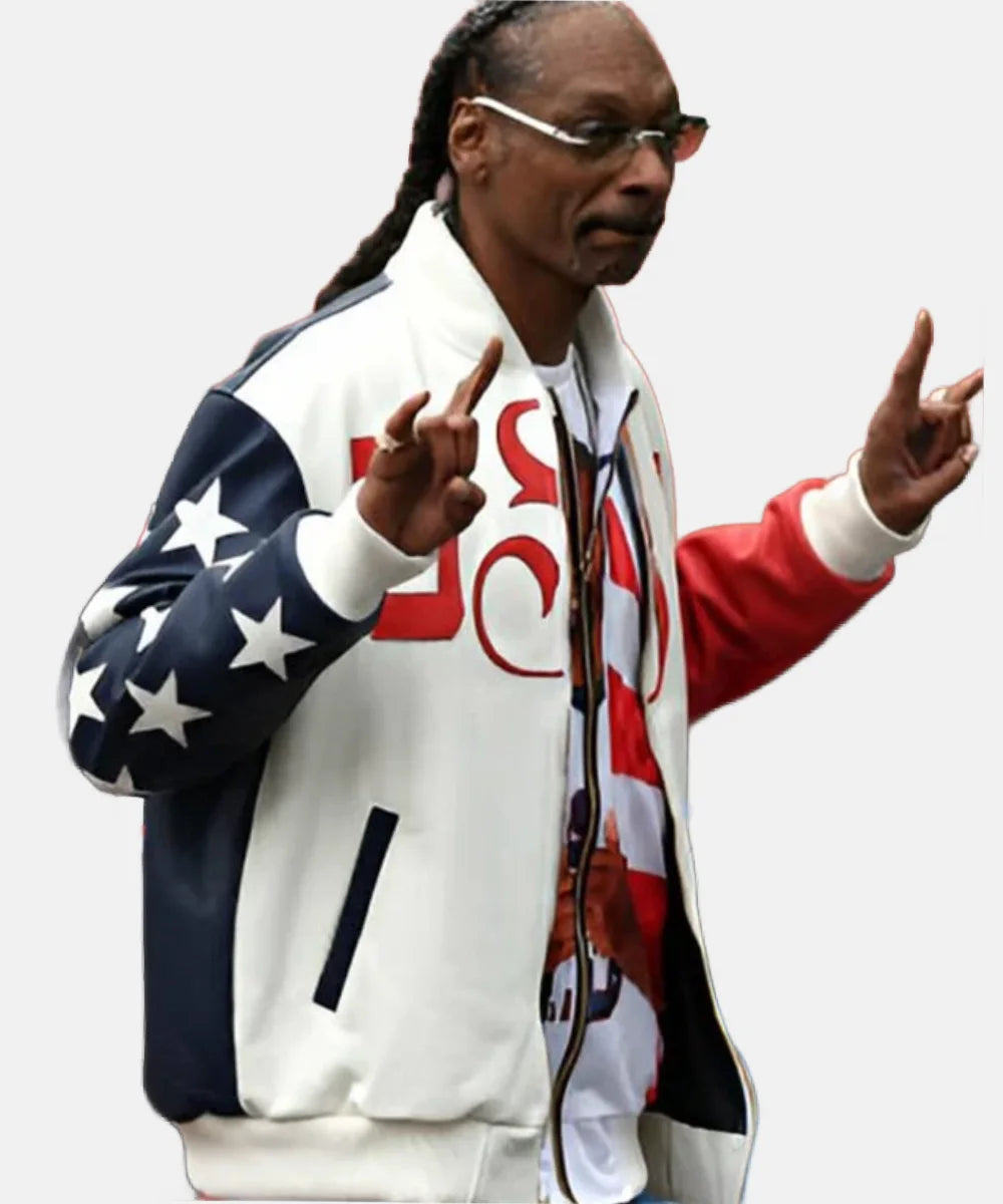 U.S.OlympicTeamUSA2024SnoopDoggLeatherJacket