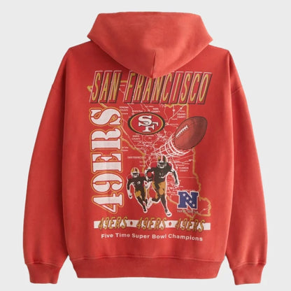 UnisexNFLAbercrombieSanFrancisco49ersGraphicPopoverHoodie