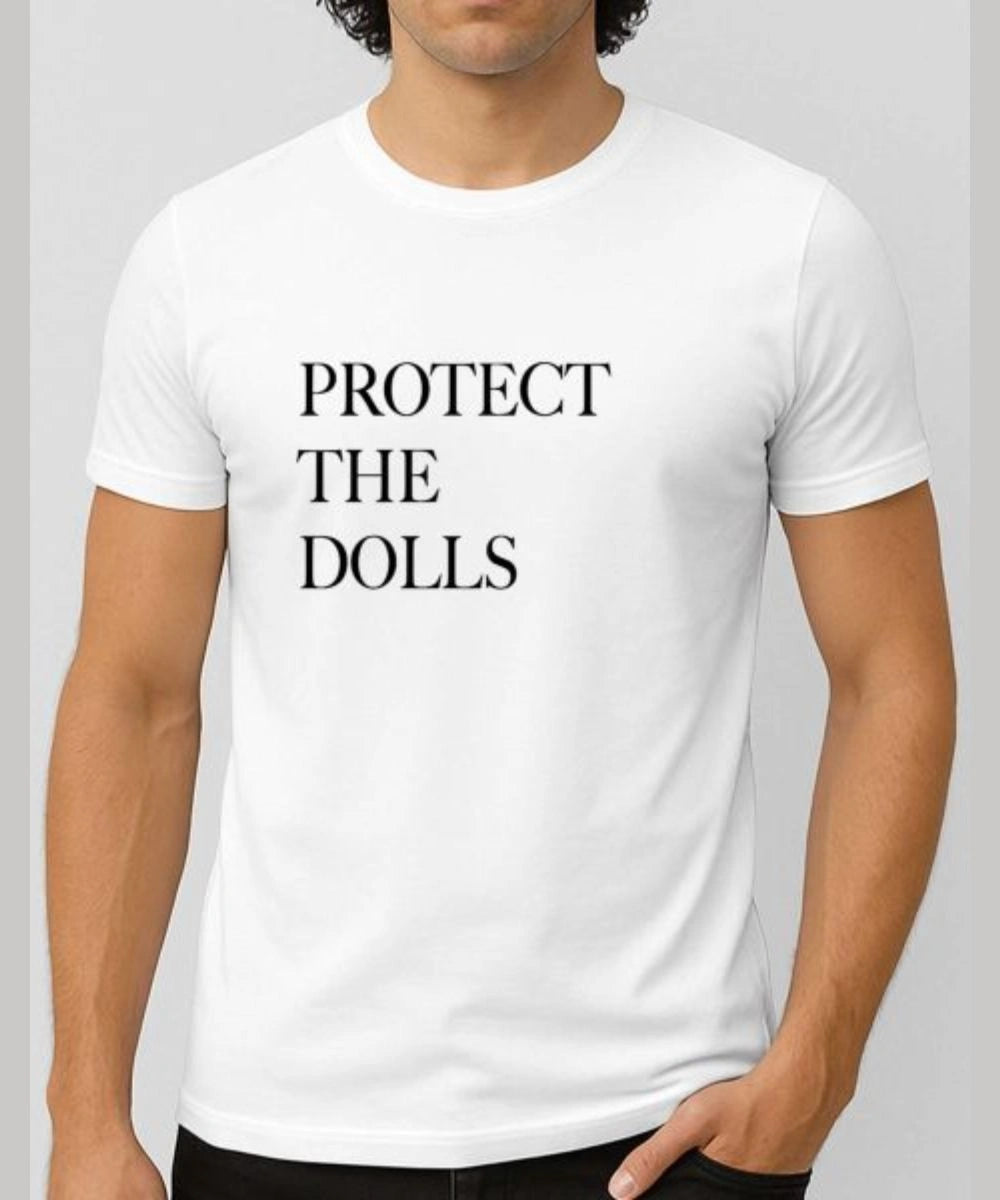 Unisex White Protect The Dolls Shirt