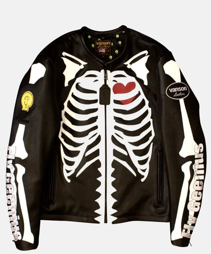 UsherPunisherSkeletonLeatherJacket