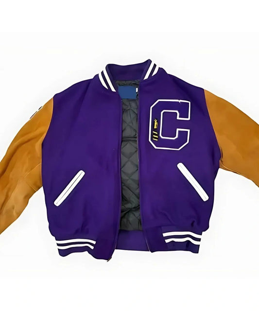 Vintage 1996 Collinsville High School Kahoks Letterman Jacket Purple And Brown