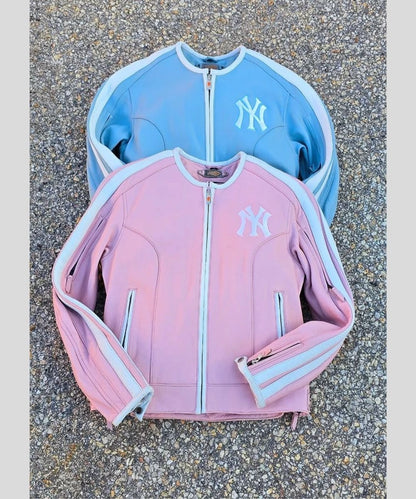 Vintage Igalaseries Cropped Biker x NY Leather Bomber Jacket