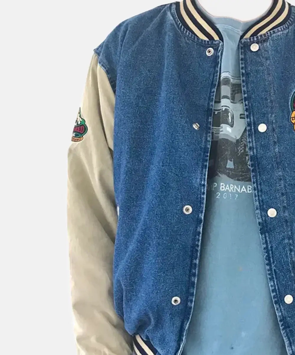 VintageWinnieThePoohDenimVarsityJacket