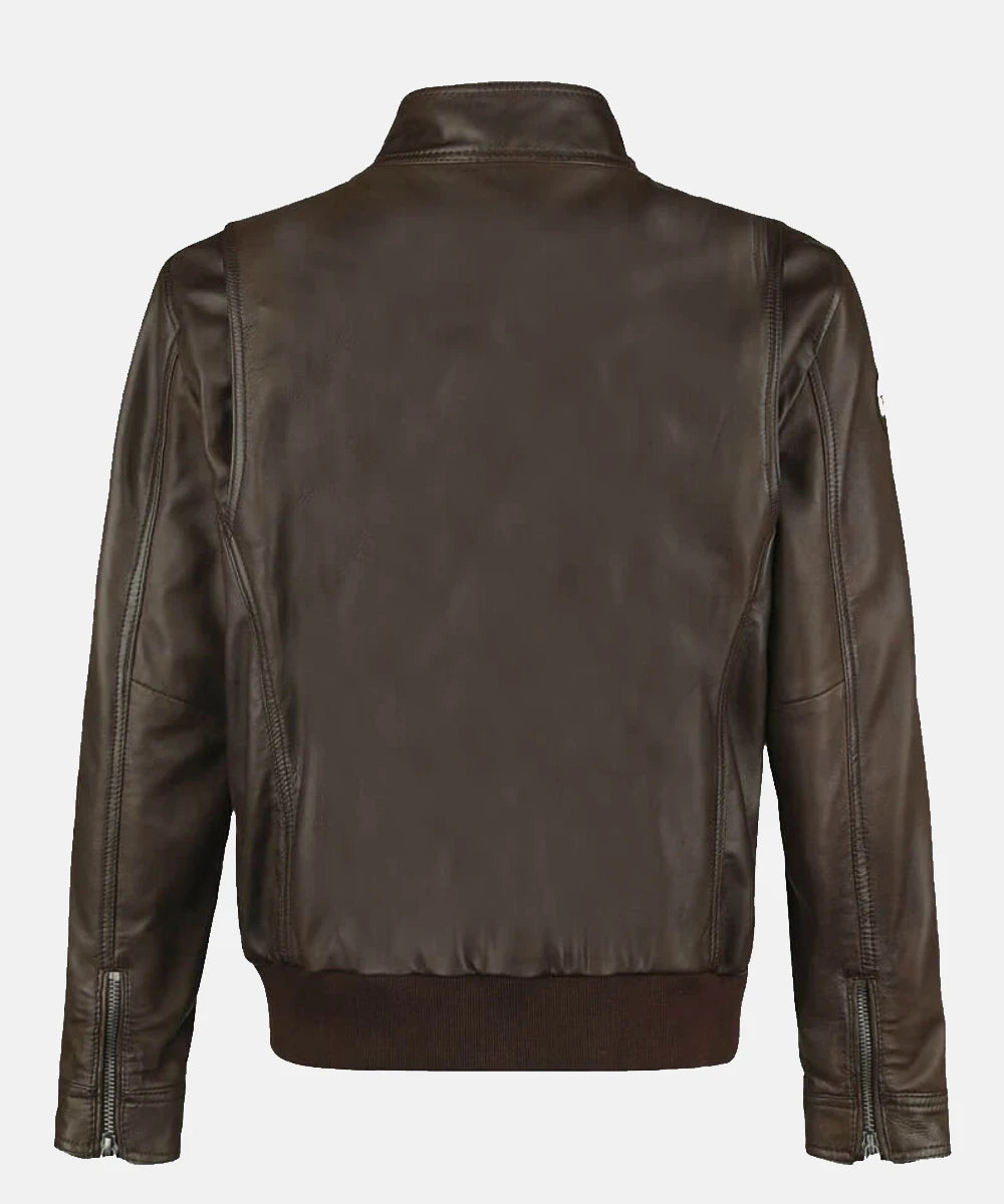 WWIICallofDutyVintageBrownLeatherJacket