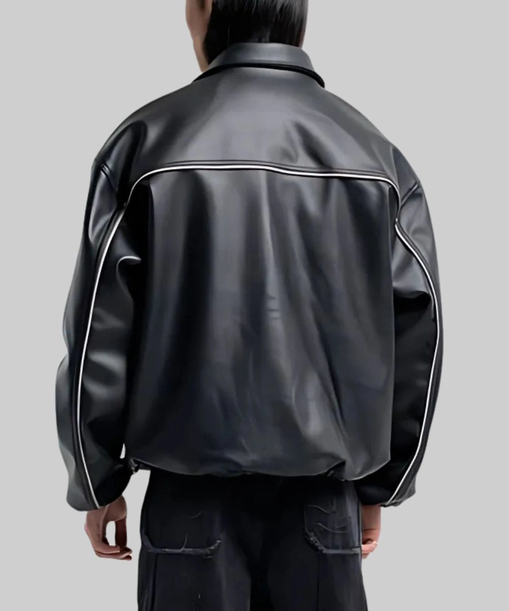 Weyz Black Leather Jacket
