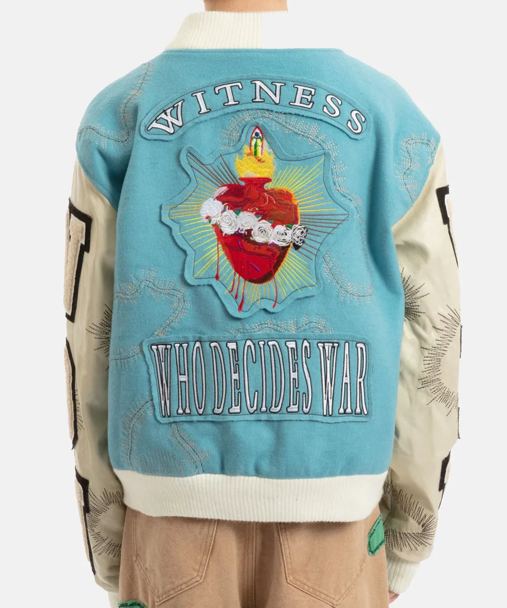 WhodecidedWarNamesakeCroppedVarsityJacket