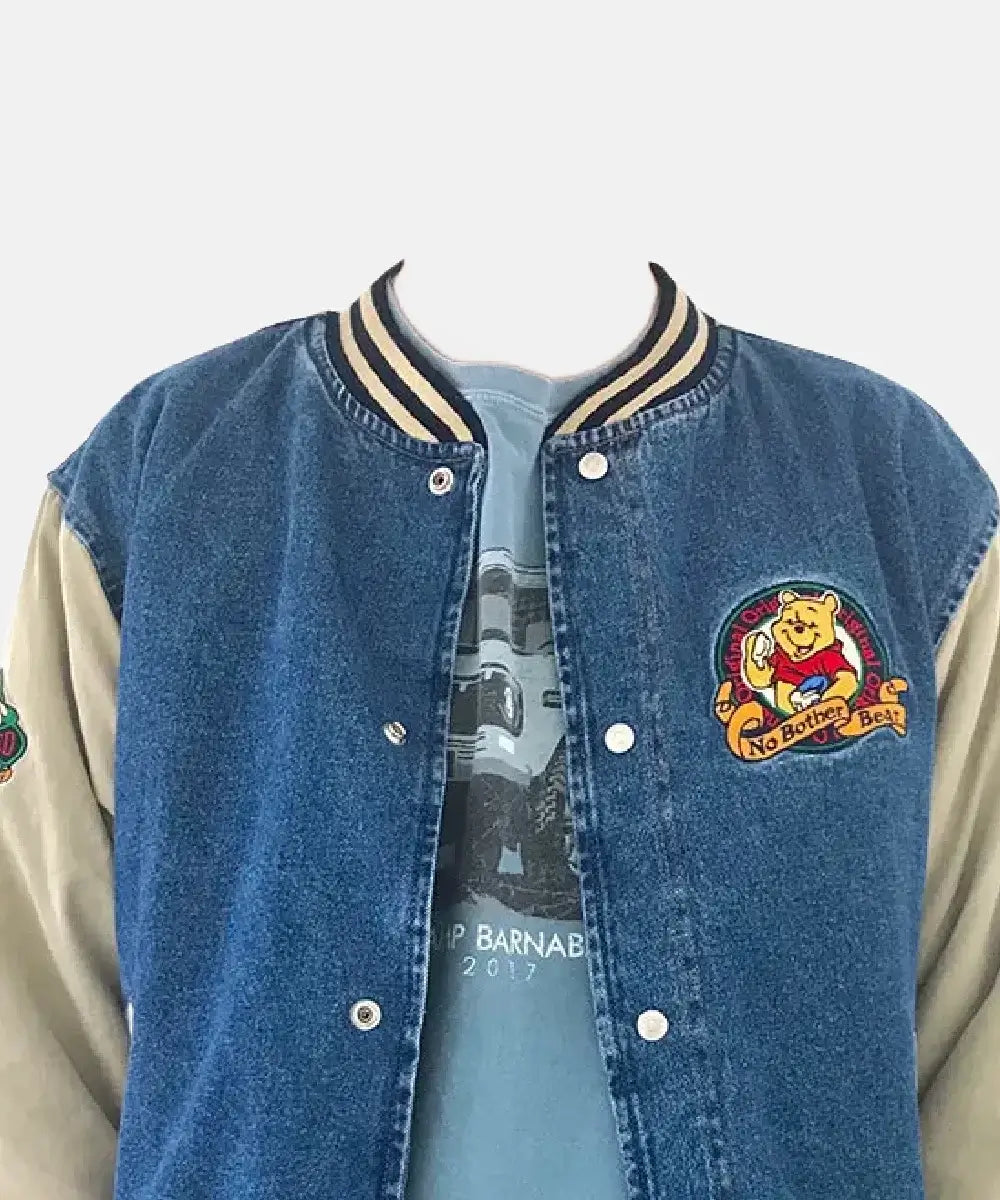 WinnieThePoohDenimVarsityJacket