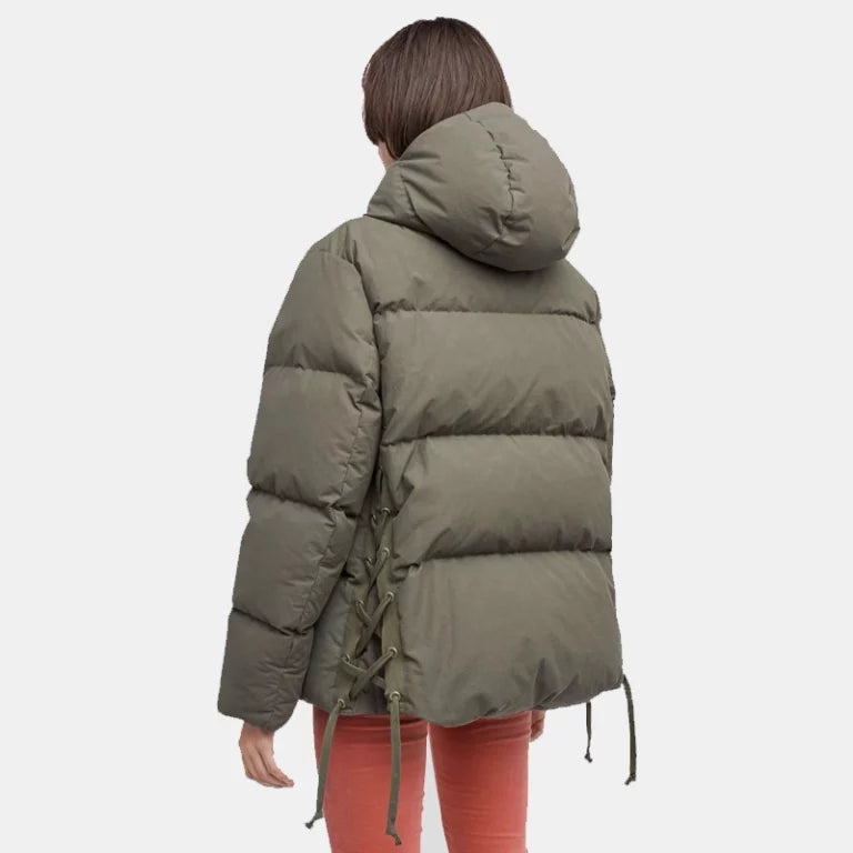 WomenRagandBoneLeonardLongPufferGreenCoatJacket