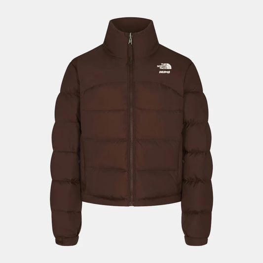 WomenTheNorthFacexSkims2000RetroNuptseBrownPufferJacket