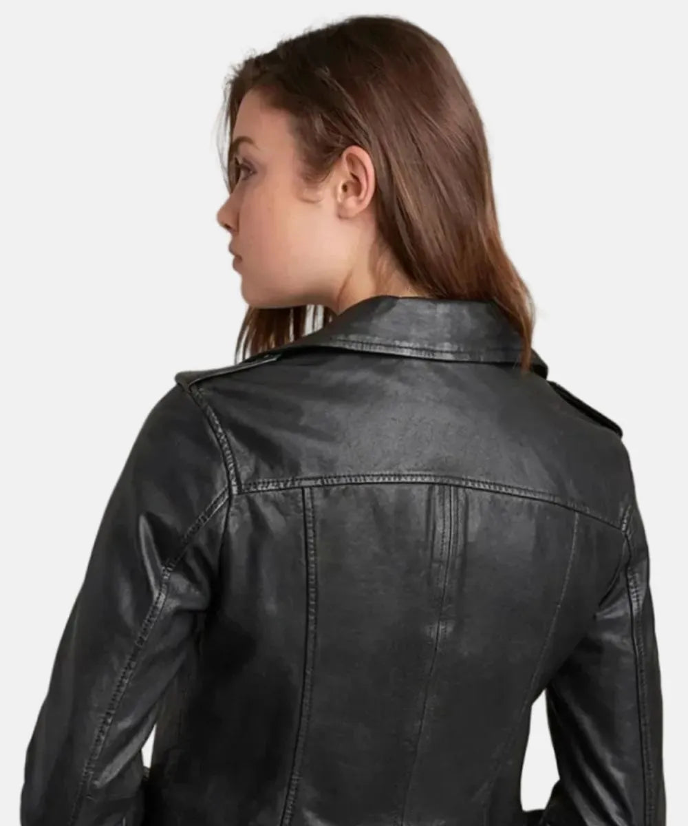 Carly leather moto jacket hotsell