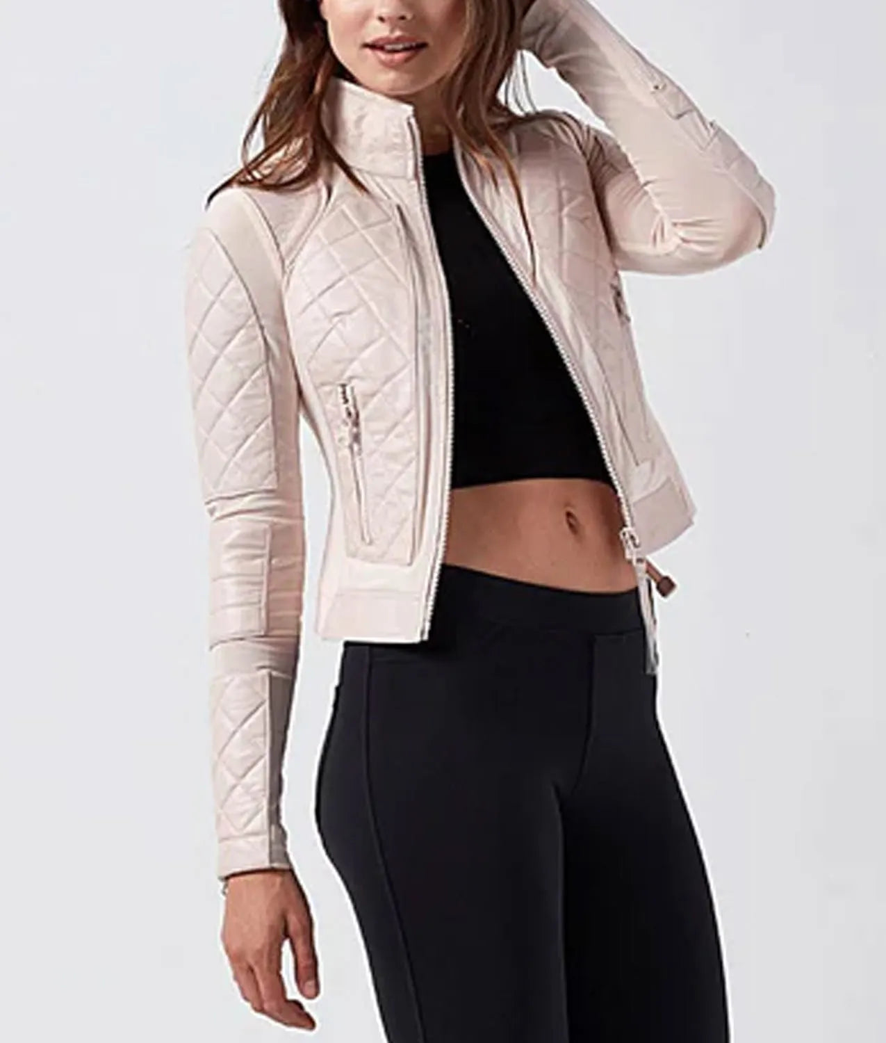 Women_sQuiltedLeatherMeshMotoJacketPink