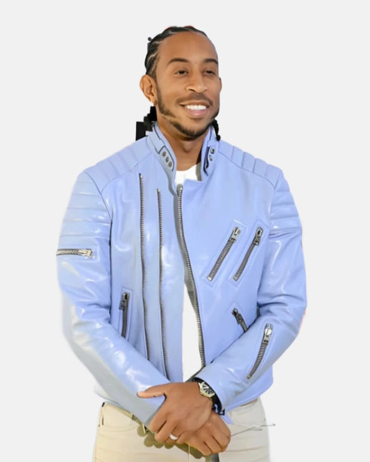 iHeart Radio Ludacris Blue Leather Jacket