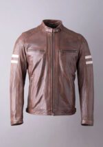 Brown Leather Jacket in Cognac