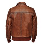 Biker leather jacket brown