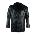 Black Fur Shearling Leather Coat