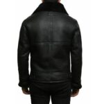 black leather jacket