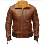 leather bomber jacket