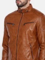 MEN'S BROWN SHEARLING LEATHER JACKET