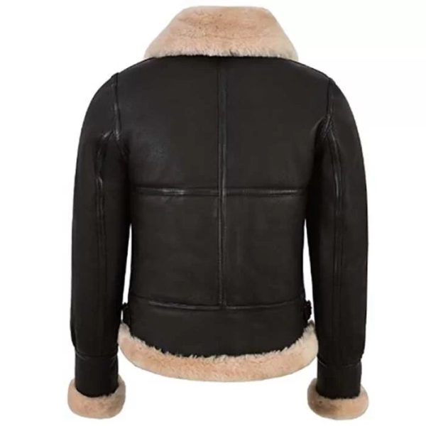 Women Black Aviator Leather Jacket