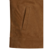 Men Brown Suede Shirt Collar Front Zipper Jacket