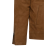 Men Brown Suede Shirt Collar Front Zipper Jacket