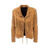 Women Brown Fringe Stylish Leather Jacket