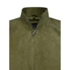 Men Woodland Green Suede Simple Zipper Jacket