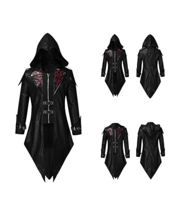 Unisex Black Halloween Leather Suit